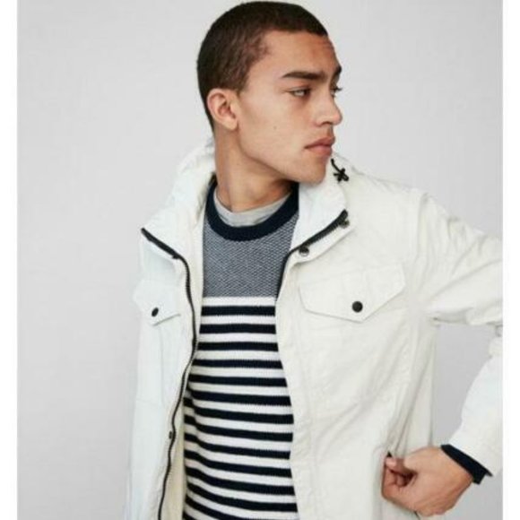 Express Other - Express Mens Zip Front Windbreaker Hooded Jacket